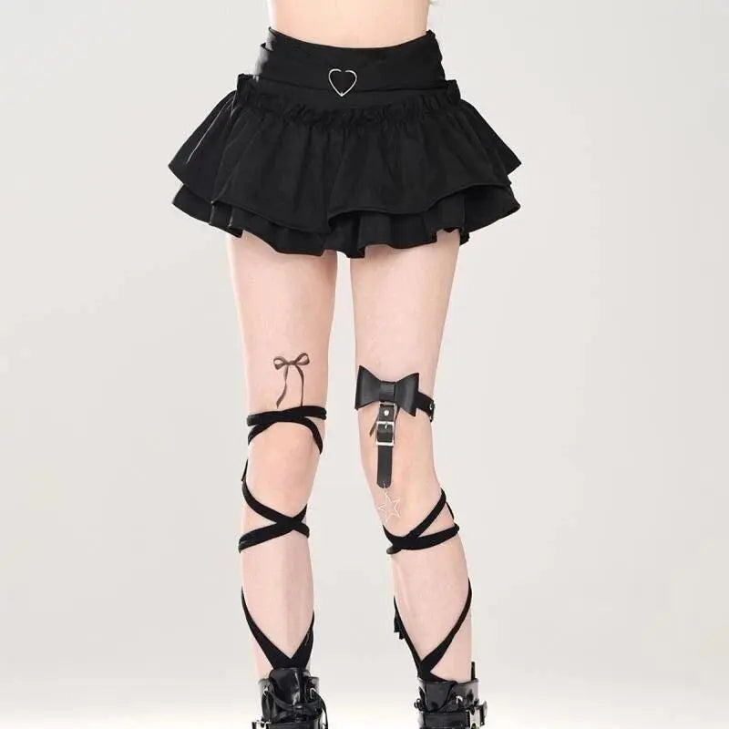 Puffy Cake Skirts Women Ruffles Chic Popular Sweet Spicy Girls Gothic All-match Korean Fashion Streetwear Summer Popular Y2k - SS69