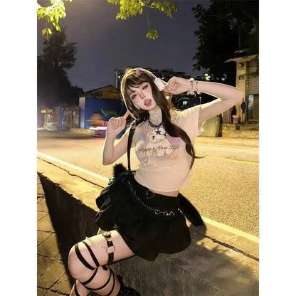 Puffy Cake Skirts Women Ruffles Chic Popular Sweet Spicy Girls Gothic All-match Korean Fashion Streetwear Summer Popular Y2k - SS69