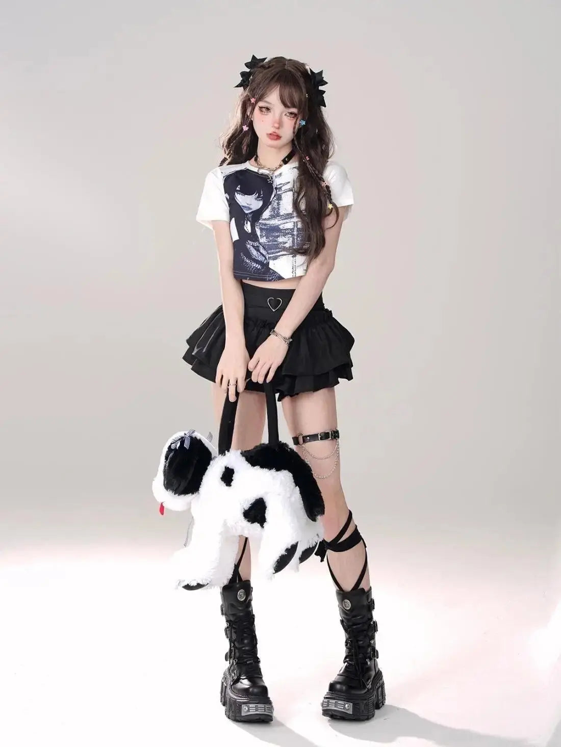 Puffy Cake Skirts Women Ruffles Chic Popular Sweet Spicy Girls Gothic All-match Korean Fashion Streetwear Summer Popular Y2k - SS69