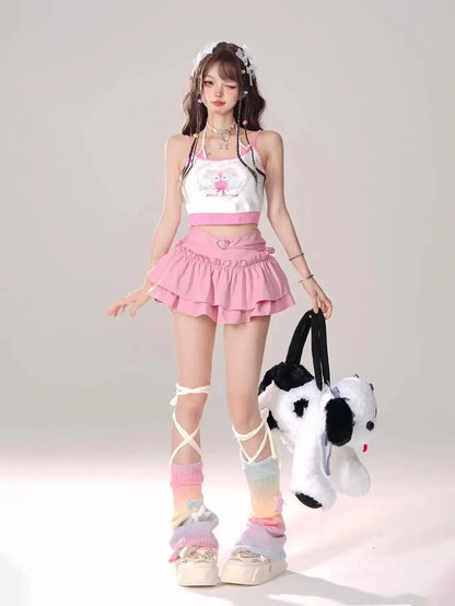 Puffy Cake Skirts Women Ruffles Chic Popular Sweet Spicy Girls Gothic All-match Korean Fashion Streetwear Summer Popular Y2k - SS69