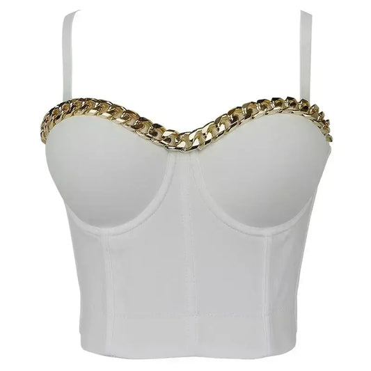 Punk Corset Rhinestone Diamond Tank Top Women Bra Stage Party Camis Sequin Shirt Woman Clothes y2k Blusa Crop Tops Ladies Shaper SS69