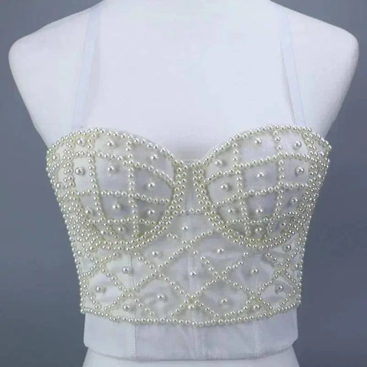 Punk Corset Rhinestone Diamond Tank Top Women Bra Stage Party Camis Sequin Shirt Woman Clothes y2k Blusa Crop Tops Ladies Shaper SS69