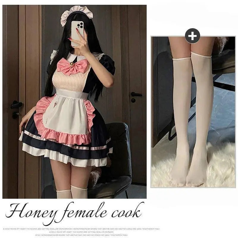 Ram Rem Cosplay Costume Anime Lolita Maid Uniform Maid Apron Lolita Dress Life In A Different World From Zero Costumes Party Set - SS69