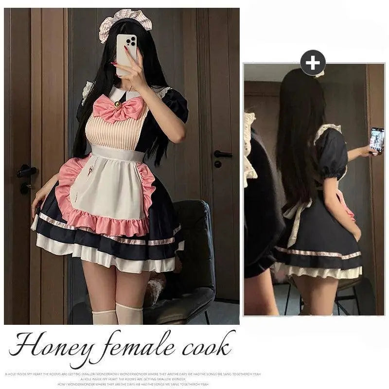 Ram Rem Cosplay Costume Anime Lolita Maid Uniform Maid Apron Lolita Dress Life In A Different World From Zero Costumes Party Set - SS69