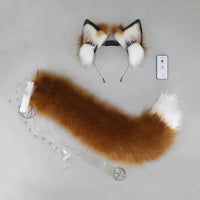 Remote Control Wagging Fox Wolf Tail Automatically Moving Animal Ear Headband Cosplay Prop Accessories Girl's Club Pub Costumes SS69
