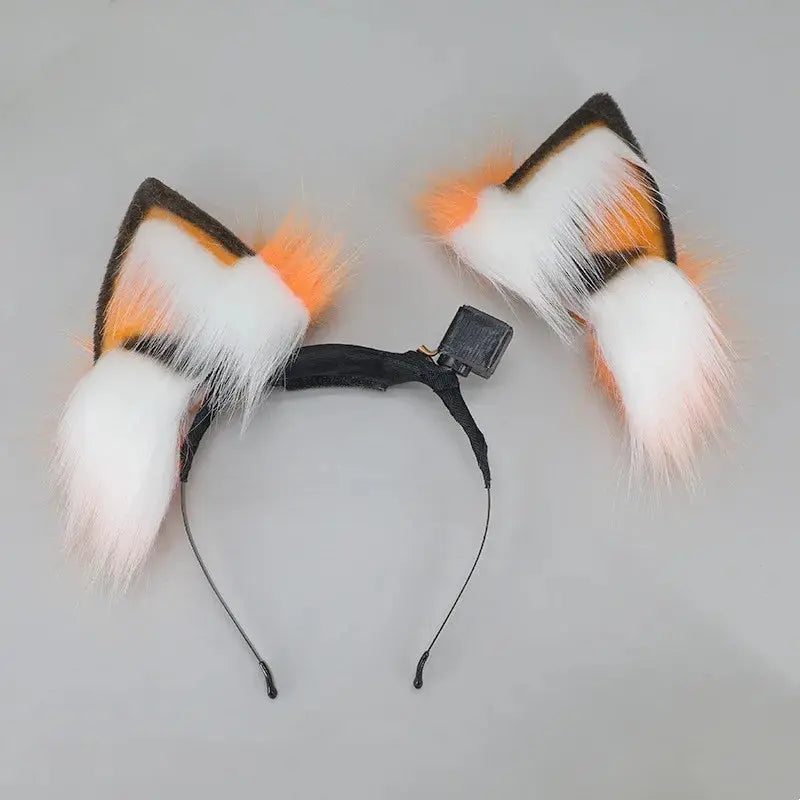 Remote Control Wagging Fox Wolf Tail Automatically Moving Animal Ear Headband Cosplay Prop Accessories Girl's Club Pub Costumes SS69