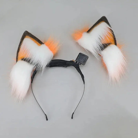 Remote Control Wagging Fox Wolf Tail Automatically Moving Animal Ear Headband Cosplay Prop Accessories Girl's Club Pub Costumes SS69