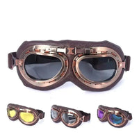 Retro Motorcycle Goggles Glasses Vintage Moto Classic Goggles for Harley Pilot Steampunk ATV Bike Copper Helmet SS69