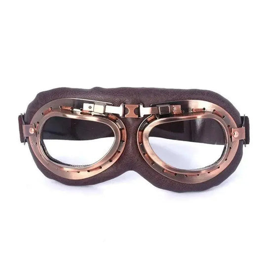 Retro Motorcycle Goggles Glasses Vintage Moto Classic Goggles for Harley Pilot Steampunk ATV Bike Copper Helmet SS69