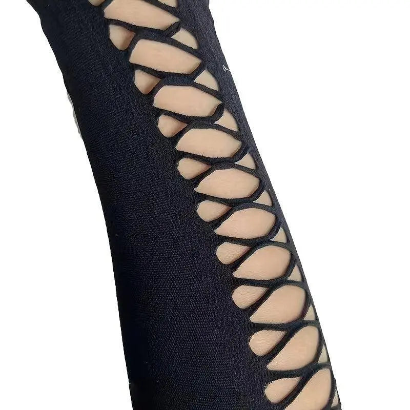 Ripped Hollow Elastic Gloves Punk Party Favor Decorations Birthday Cosplay Costumes Hair Accessories For Girls - SS69