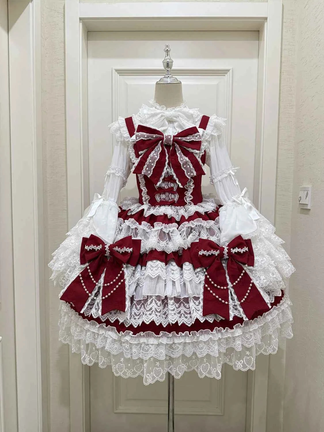 Women's Pink Lolita Dress Cape Set New Spring Women's Sweet Girl Lace Princess Jsk Cake Dress Fairy Suspender Dress Shirt Outfit