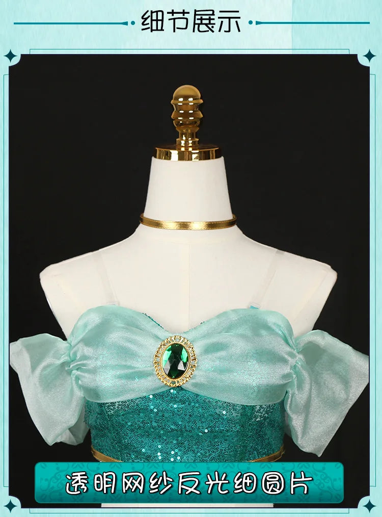 Role playing costumes, adult performance costumes, women's Christmas and birthday parties, Carnival Jasmine Princess dresses