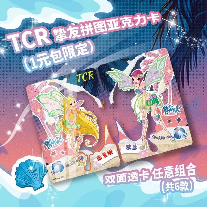 Genuine Winx Club Card Magic Bag Fairy Bag Fairy Wonderland Cards Bloom Stella Flora Anime Cards Toys Customized Birthday Gifts