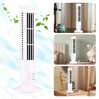 LED Tower Fan Bladeless Tower Fan 90 Degree Oscillating Quiet Portable USB Electric Desk Fan with Light for Home Bedroom Office
