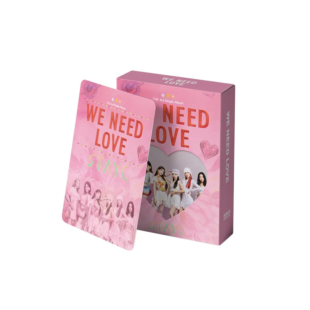 50 Cards / Set Stayc New Album Laser Card Lomo Card Girl Group Print Photo Card Beautiful Photo Fan Girl Gift Small Card Kpop SS69