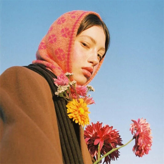 2023 Winter Balaclava Hats For Women Knitted Hooded Caps Designer's Cute personality Hats One-Piece Neck Collar Beanies Cap SS69