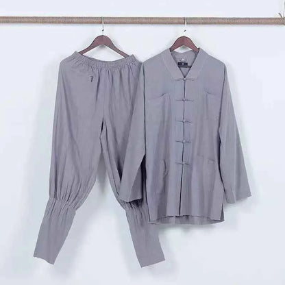2023 Summer Cotton Cambric Monk Pants Buddhist Zen Lay Trousers Traditional Chinese Bottoms Buddha Shaolin Monk Kung Fu Pants