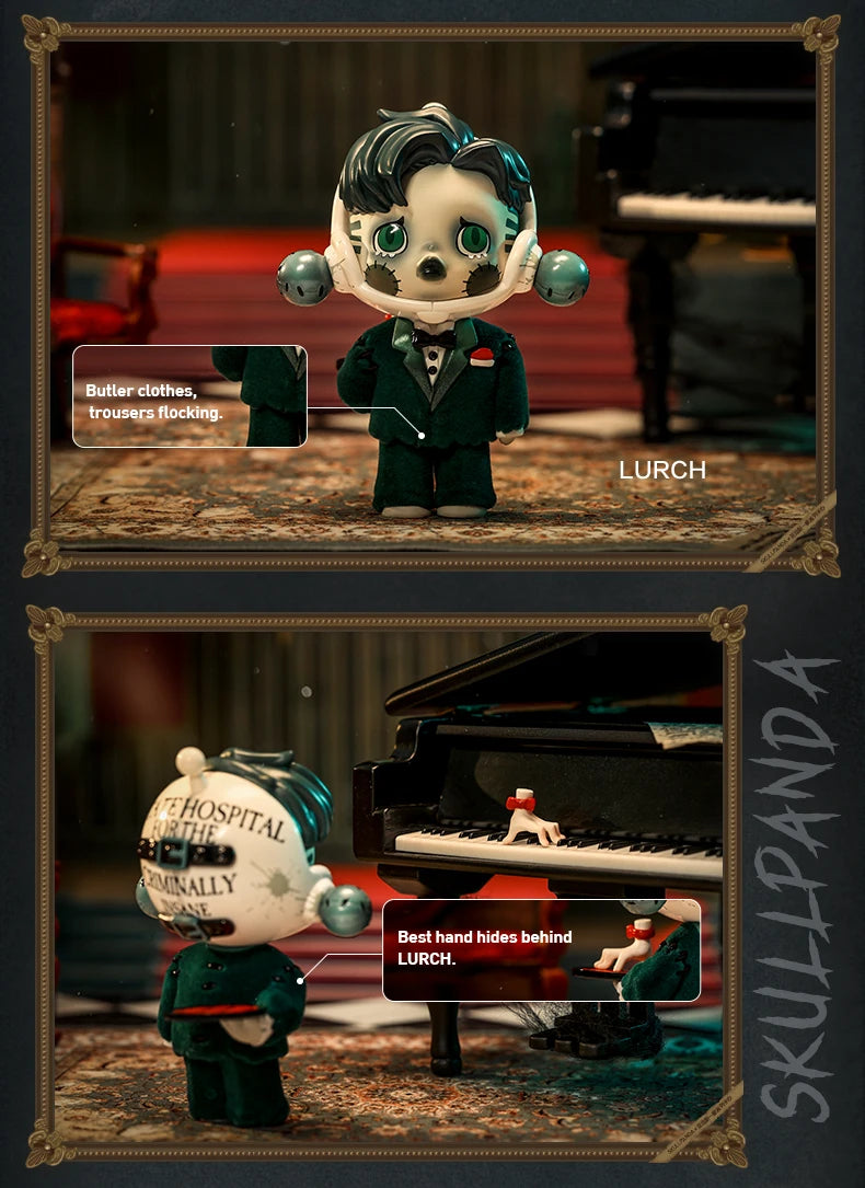 POP MART SKULLPANDA Addams Family Series Blind Box Mystery Box Guess Bag Toys Doll Cute Anime Figure Desktop Ornaments