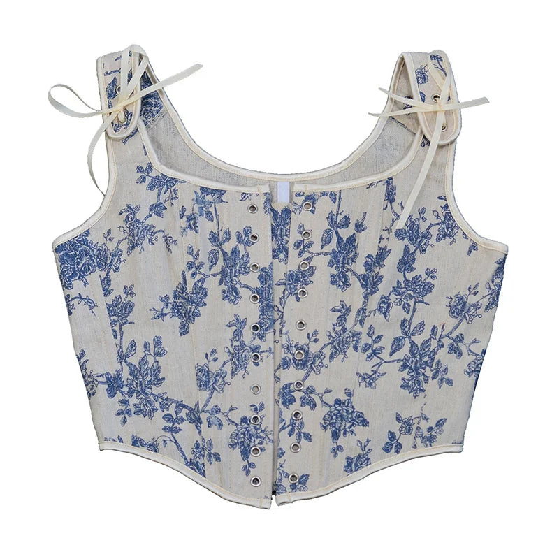 SS69 Lolita Corset Camisole Top - Y2K Underbust Body Shaper Polyester Blend