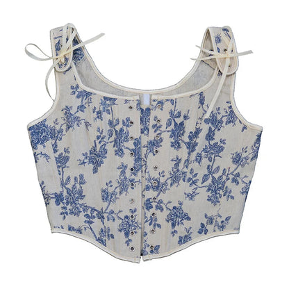 SS69 Lolita Corset Camisole Top - Y2K Underbust Body Shaper Polyester Blend