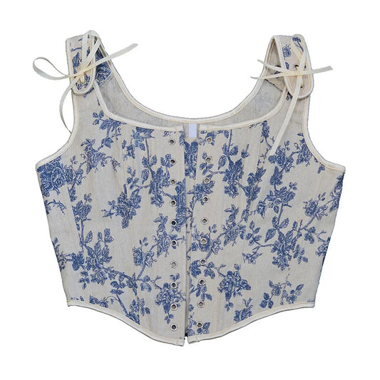SS69 Lolita Corset Camisole Top - Y2K Underbust Body Shaper Polyester Blend