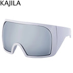 Oversized Punk Shield Sunglasses Women Men Big Frame 2024 Luxury Brand Steampunk Mask Sun Glasses For Ladies Sports Goggle UV400 SS69