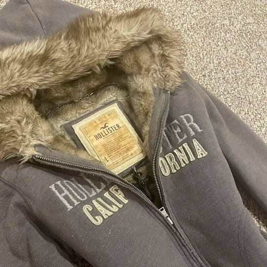 Vintage Casual Zipper Hoodie Jacket Cotton Warm Womens Fashion Jacket Y2k Clothes Letter Embroidery Hoodie Oversized Sweatshirt SS69