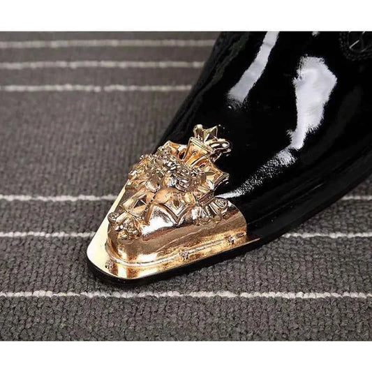 Special Square Toe Men's Shoes Slip on Genuine Leather Dress Men Party, Business, and Wedding Shoes men