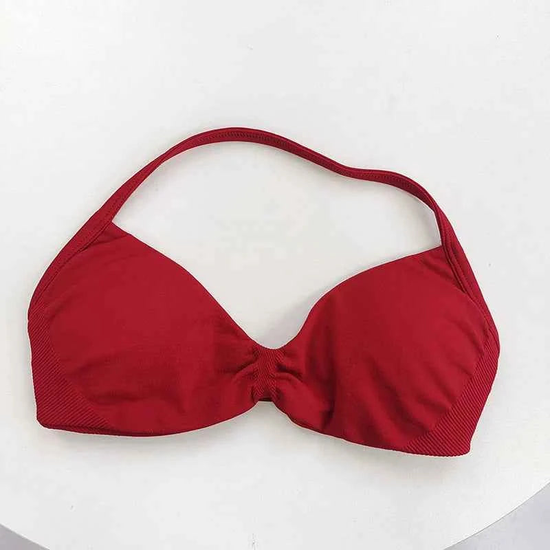 Women's High-Support Lace-Up Sports Bra - Thin-Strap Camisole, Seamless, Tight-Fit for Push-Up Training & Yoga, Gym Top