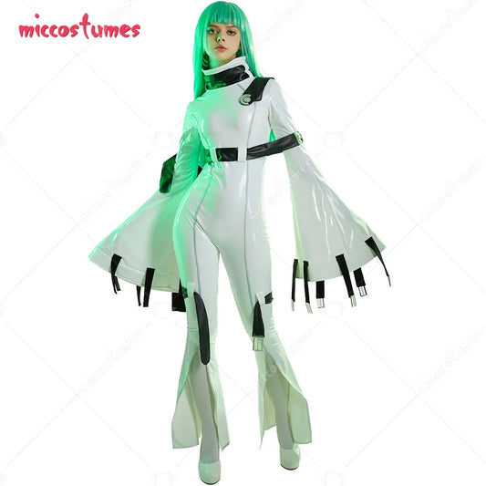 Miccostumes Women's Anime Cosplay Jumpsuit with Choker and Stockings