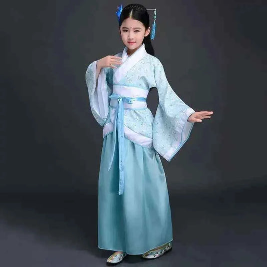 Costume Girls Children Kimono Traditional Vintage Ethnic Fan Students Chorus Dance Costume Japanese Yukata Kimono Style