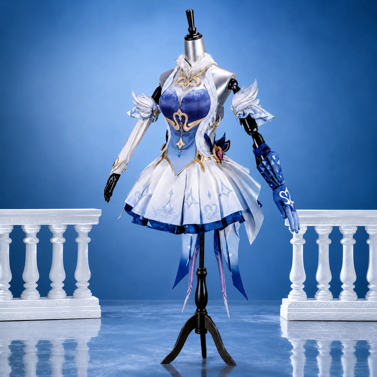Genshin Impact Odette Cosplay Costume Women Fantasy Ballerina Dress Anime Game Role Play Convention Halloween Party Outfit Set