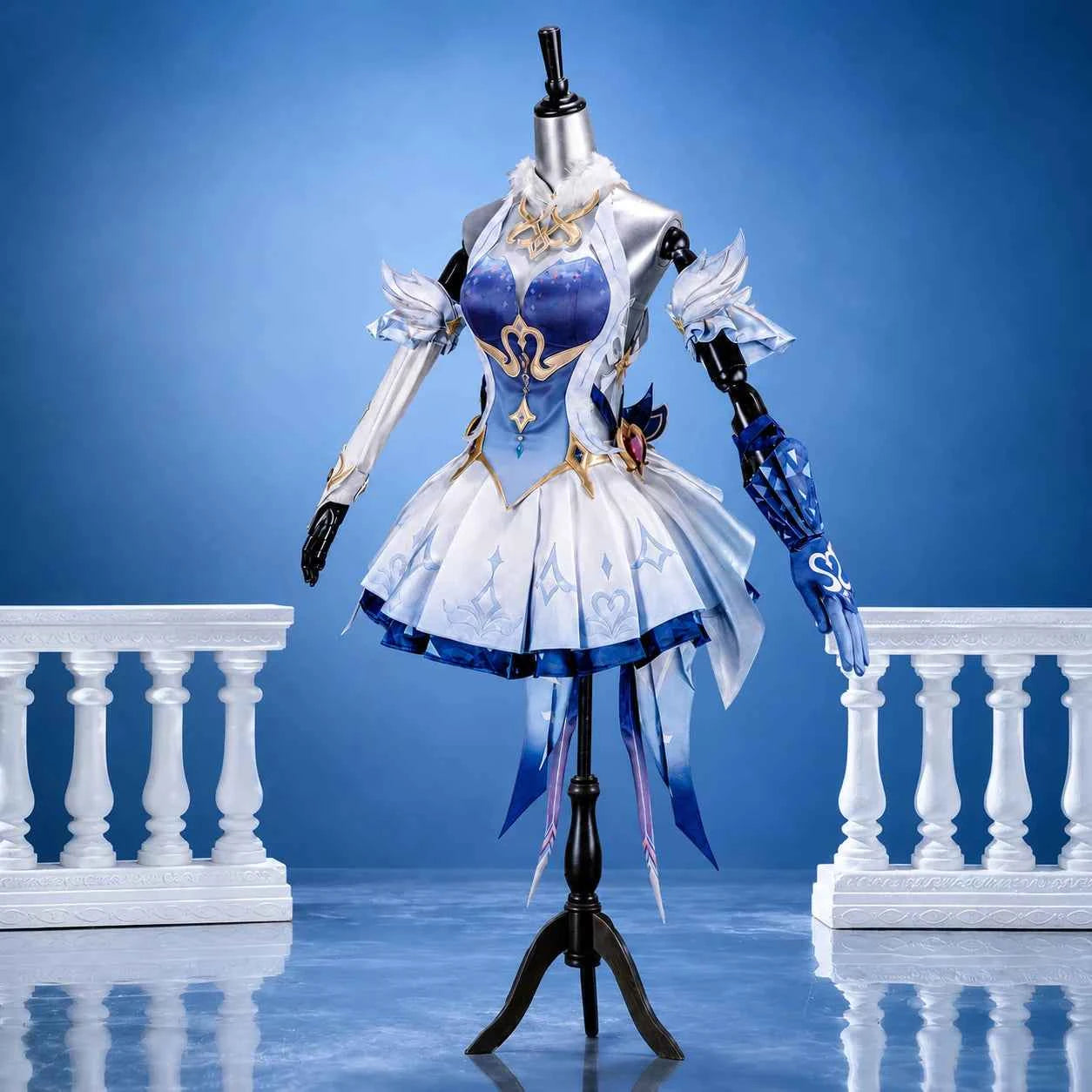 Genshin Impact Odette Cosplay Costume Women Fantasy Ballerina Dress Anime Game Role Play Convention Halloween Party Outfit Set