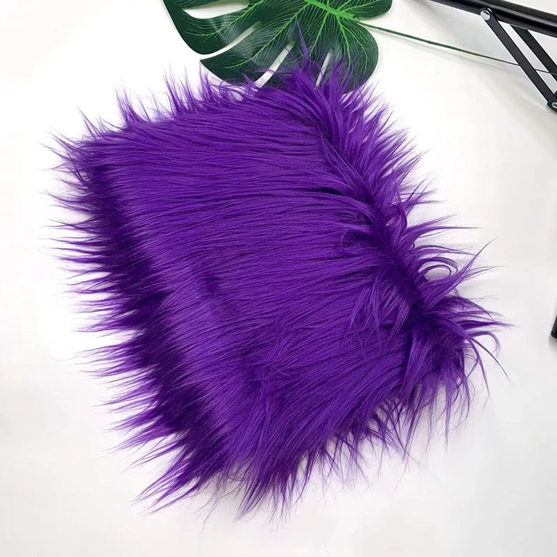 Faux Fur Fabric 8cm Long Pile Cosplay Patchwork Sheet