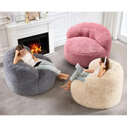 Jumbo Adult Bean Bag Chair with Foam Filling - Plush, Large Beanbag for Comfort and Relaxation