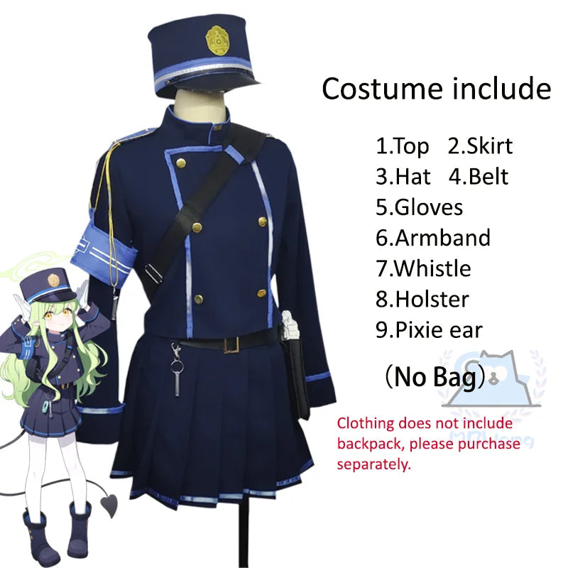 Game Blue Archive Tachibana Nozomi Cosplay Costume Wig Shoes Hikari Cosplay Highlander Railroad Academy Role Play Uniform Prop SS69 162.69 Hikari costume / M