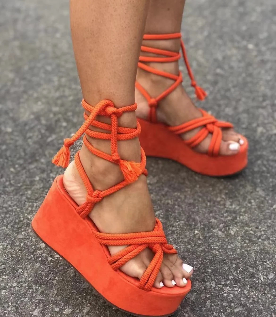 Sandal Women Summer Fashion  Sandals  Women's Wedge Sandals Cross Straps Casual Women's Shoes Women High Heels SS69