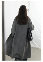 CHIC VEN Women Woolen Coat Double-breasted Basic Loose Casual Retro New Long Double-sided Female Overcoat Autumn Winter 2026