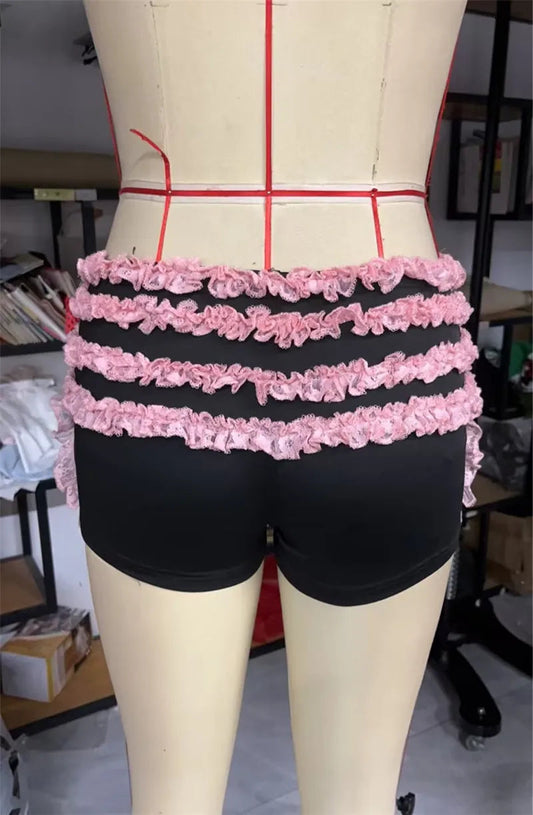Gaono Ruffle Knickers y2k Women Kawaii Pumpkin Panties Fairy Lace Bowknot Lolita Safety Shorts Pants Sweet Victorian Bloomers SS69
