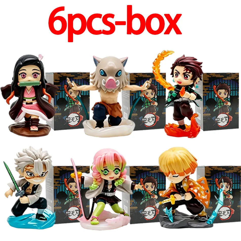 1-12pcs Anime Demon Slayer Blind Box Figure Toys Kimetsu No Yaiba Battle Series Guess Bag Mystery Doll Christmas Birthday Gift
