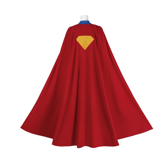 SS69 Supergirl Cosplay Costume Set with Jumpsuit, Cape, and Belt - Elastane