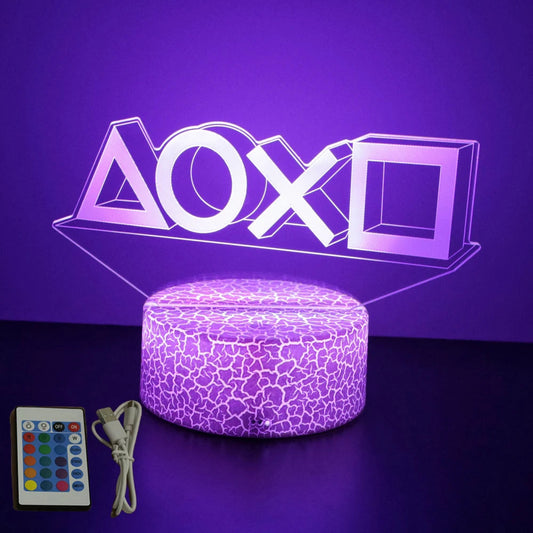 NEON GAMER 3D Lamp LED Night Light Gaming Setup RGB Children's Lamps Gamer Room Decoration Bedroom Table Lamp Personalized Gifts SS69 14.69 Cr16-Gaming 10