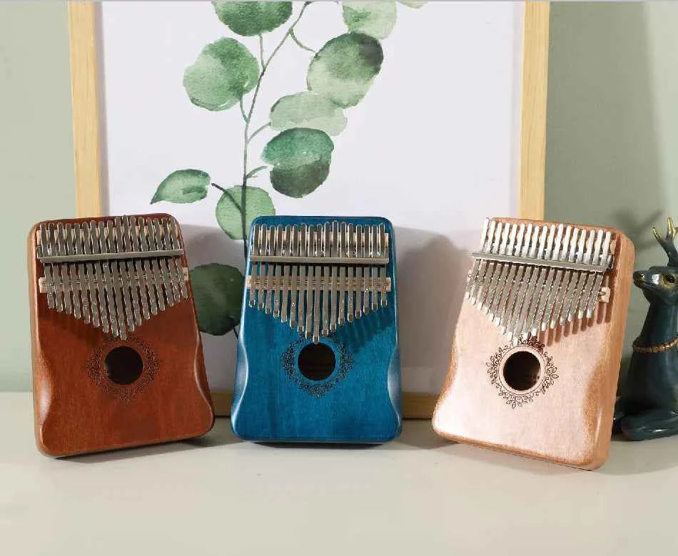 Kalimba music instrument Thumb Piano 17 Keys Mahogany Wood Finger Piano Combinations Gifts for Kids Portable Mbira Finger Piano