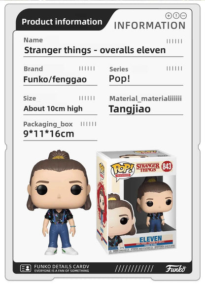 Genuine Edition FUNKO POP《Stranger Things: Eddie, Dustin, Eleven》Action Desktop Decoration Ornament Model Toys Collectible Model