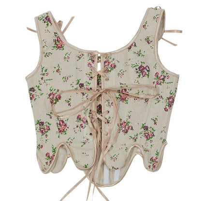 SS69 Lolita Corset Camisole Top - Y2K Underbust Body Shaper Polyester Blend
