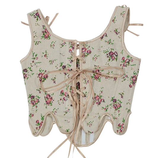 SS69 Lolita Corset Camisole Top - Y2K Underbust Body Shaper Polyester Blend