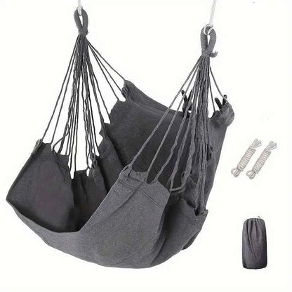 Portable Fabric Hammock Chair with Anti-Tip Design - Includes Storage Bag for Patio, Garden, Dorm & Outdoor Relaxation
