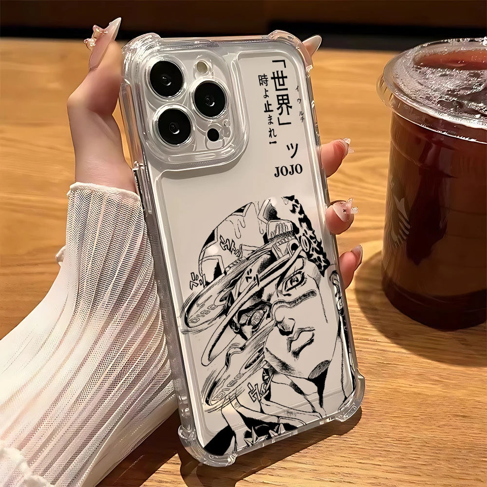 Black Anime JoJo's Bizarre Adventure Phone Case For Samsung A56 A26 A33 A54 A52 A51 A13 A73 A55 A53 A36 A35 A34 A32 A25 A24 A23