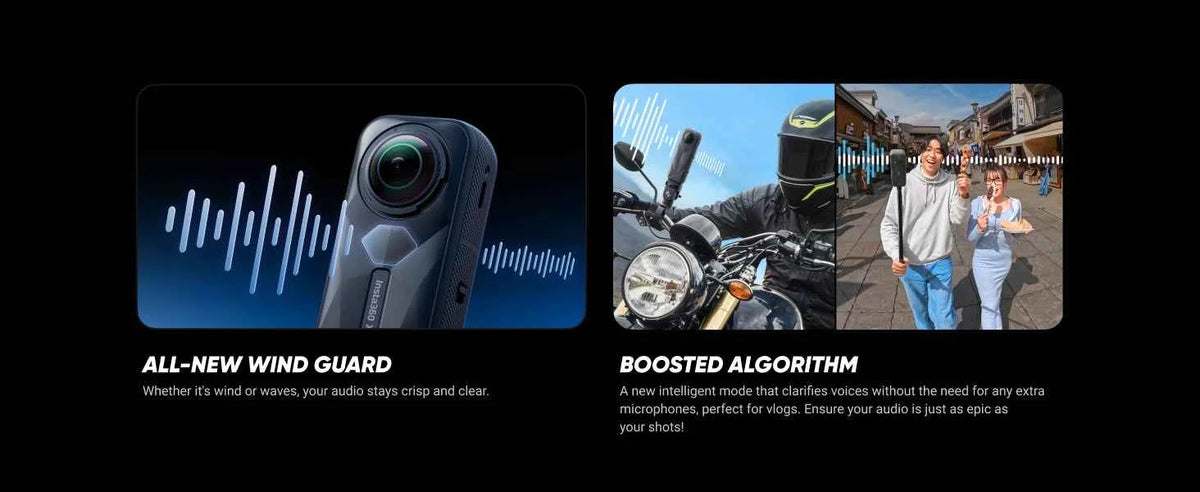 Insta360 X5 - Waterproof 8K 360° Action Camera, Leading Low Light, 3-Hour,Triple AI Chip Design Battery,