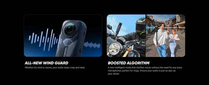 Insta360 X5 - Waterproof 8K 360° Action Camera, Leading Low Light, 3-Hour,Triple AI Chip Design Battery,
